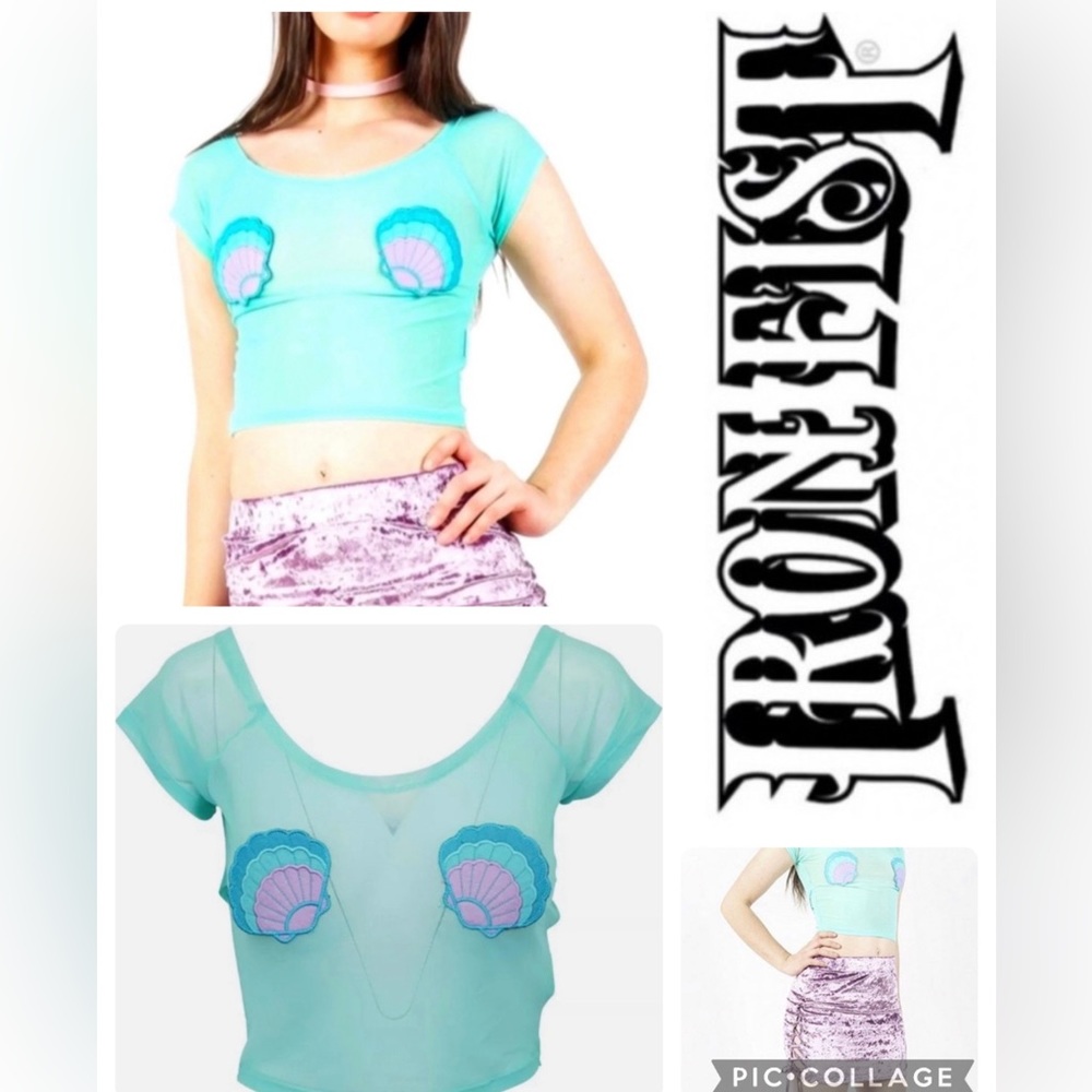 🧜‍♀️ Iron Fist Mermaid For Life Mesh Crop Top